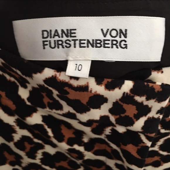 NEW Diane Von Furstenberg Soren Leopard Print Cropped Pants Size 10 - Picture 5 of 6